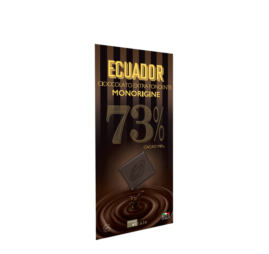 Tavoletta cioccolato extra fondente Ecuador 73% Tavoletta cioccolato al 73%