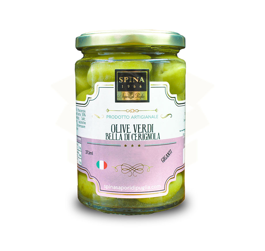 Olive verdi in salamoia 350g di Spina sapori di Puglia